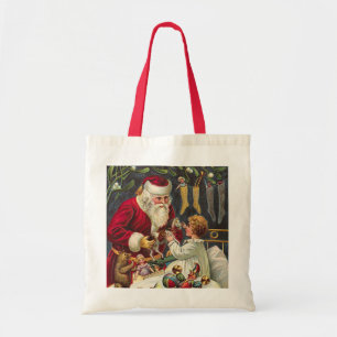 las bolsas de asas del navidad del vintage