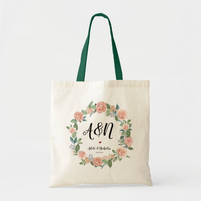 Las bolsas de asas florales botánicas del (Frente)