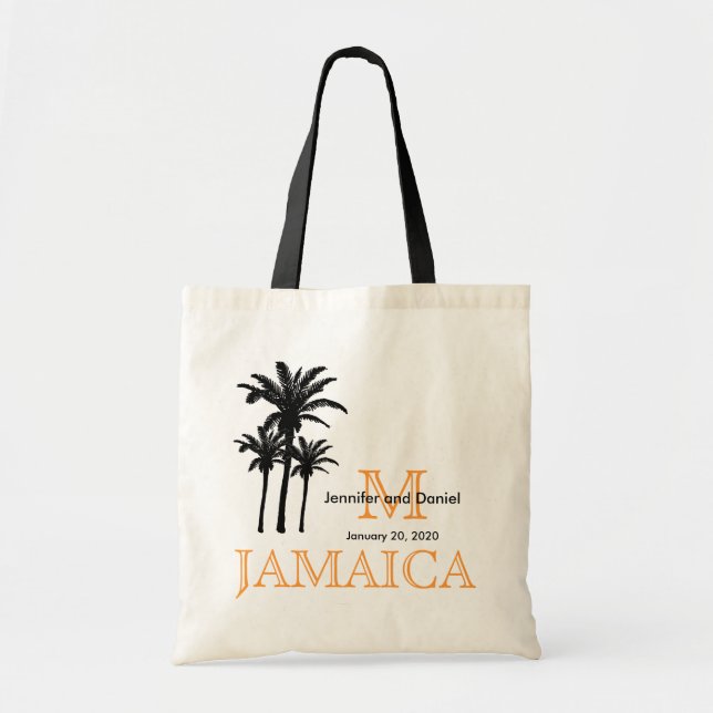 Las bolsas de asas Jamaica de la boda del destino (Frente)