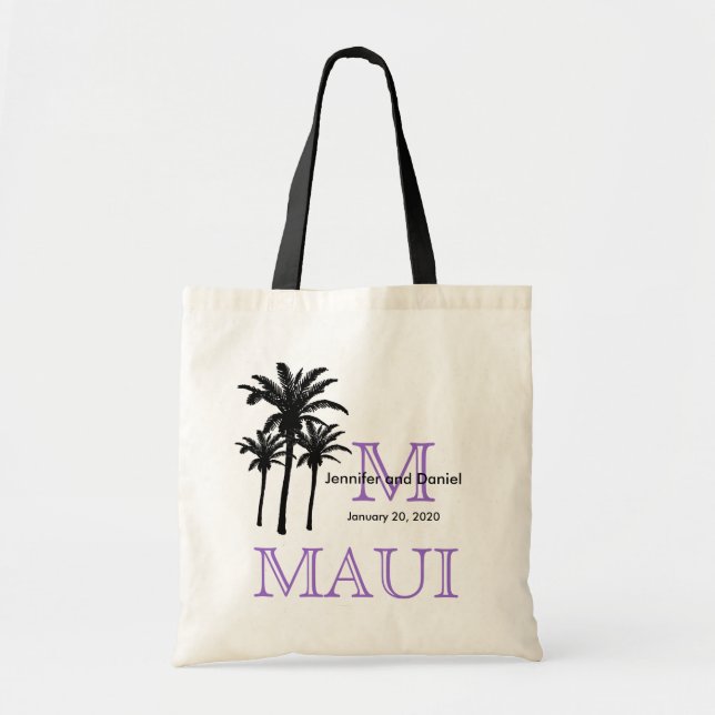 Las bolsas de asas Maui de la boda del destino (Frente)