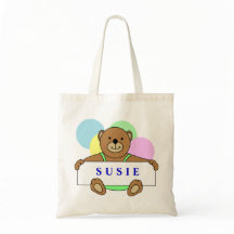 Las bolsas de asas personalizadas del oso de