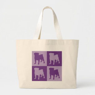 Las bolsas de asas púrpuras de Puggy