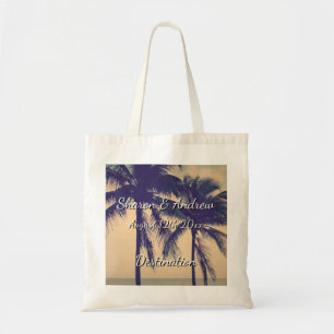 Las bolsas de asas tropicales del boda del destino