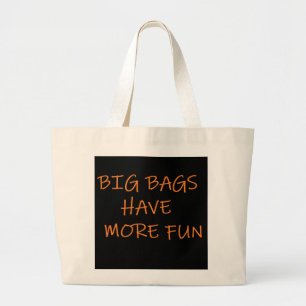 Las bolsas grandes tienen palabras de texto más di