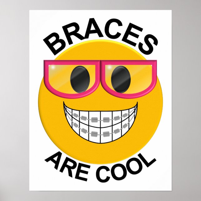 Las Braces Son Posters Dentistas De Pared De Guay  (Frente)
