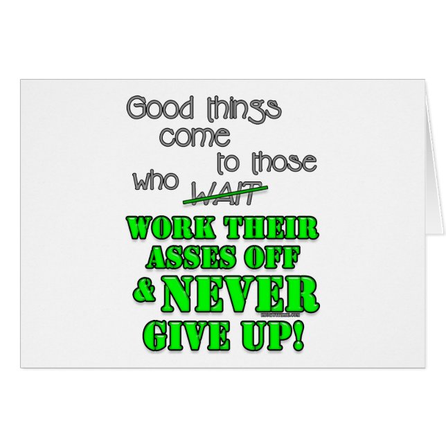 Las buenas cosas vienen a las que… (Anverso (Horizontal))