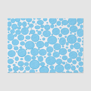 Las burbujas azules aligeraron el papel seda