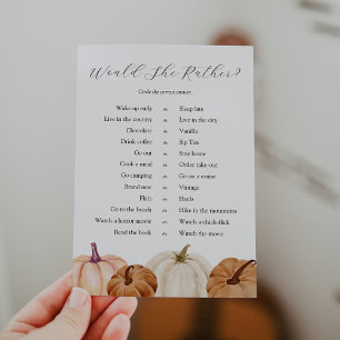 Las Calabazas Prefieren Una Tarjeta De Juego