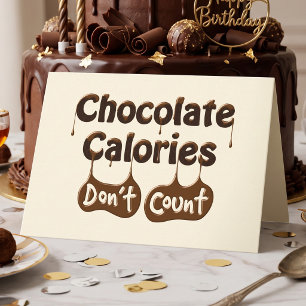 Las calorías de chocolate no cuentan la tarjeta de
