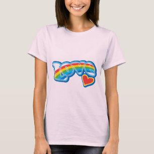 Las camisetas básicas de las mujeres del arcoiris 