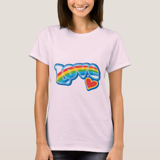 Las camisetas básicas de las mujeres del arcoiris  (Anverso)