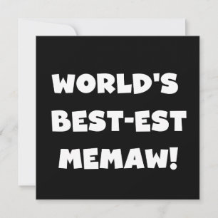 Las camisetas blancas y negras mejor memaw del mun