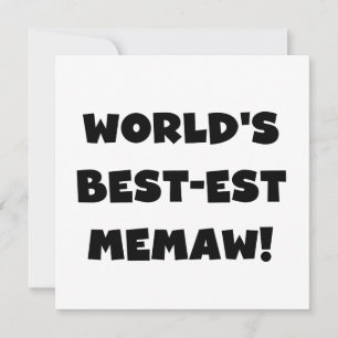 Las camisetas blancas y negras mejor memaw del mun