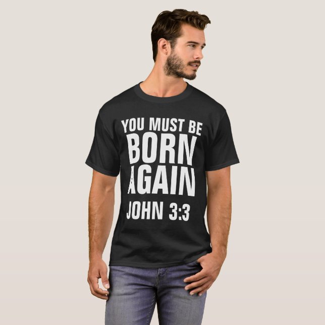 Las camisetas cristianas, 3:3 de JUAN SE DEBEN (Anverso completo)
