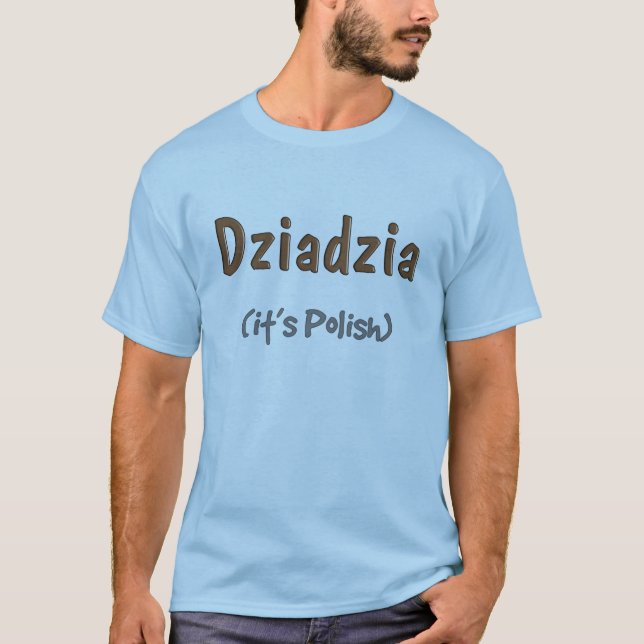 Las camisetas de abuelo polacas Dziadzia es polaco (Anverso)