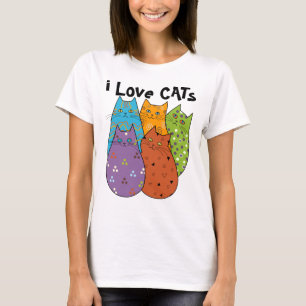 Las camisetas de i del amor de las mujeres retras