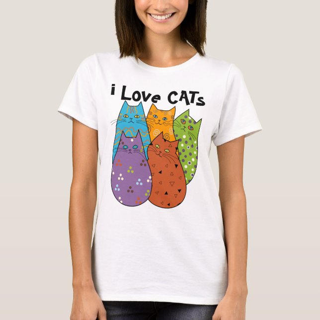 Las camisetas de i del amor de las mujeres retras (Anverso)
