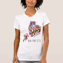 Las camisetas de las mujeres de la ciudad de Nueva