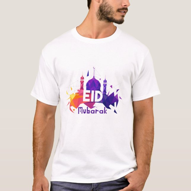 Las camisetas de los hombres de Eid Mubarak del (Anverso)