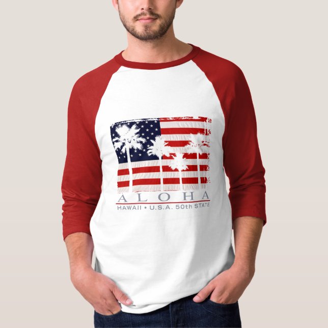 Las camisetas de los hombres de Hawaii de la (Anverso)