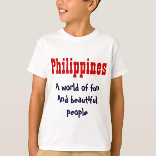 Las camisetas de los niños de Filipinas