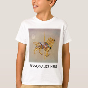 Las camisetas ligeras del niño - león del carrus