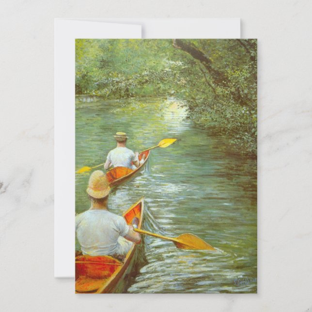 Las canoas, Perissoires de Gustave Caillebotte (Anverso)