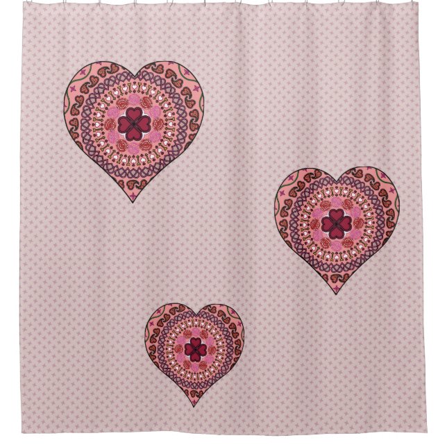 Las capas de la cortina de ducha del corazón (Anverso)