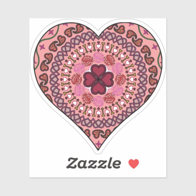 Las capas del Pegatina del contorno del corazón (Hoja)