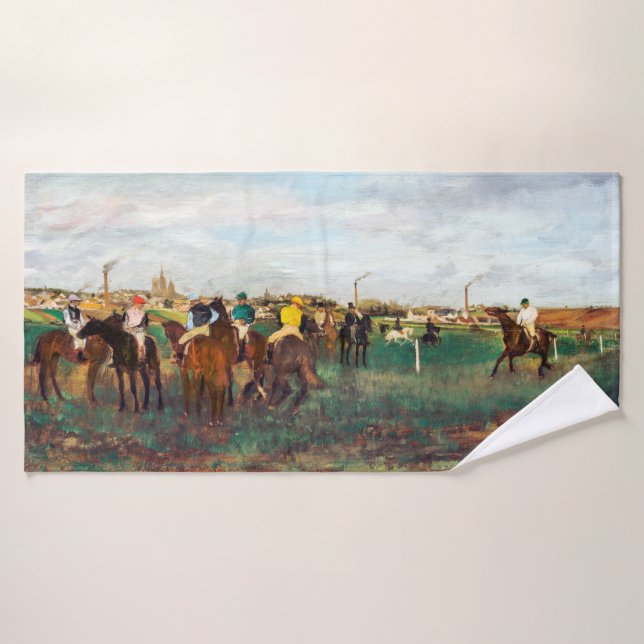 Las carreras de caballos, Edgar Degas (Toalla de baño)