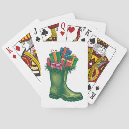 Las cartas clásicas de juego de las botas nuevas d