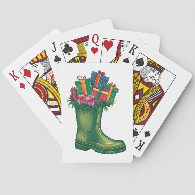 Las cartas clásicas de juego de las botas nuevas d (Reverso)