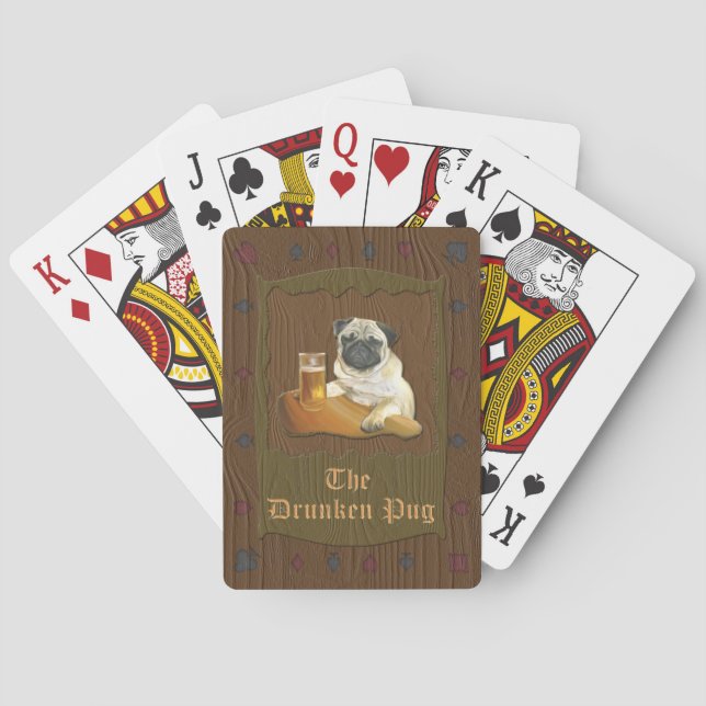 Las cartas de juego de Drunken Pug (Reverso)