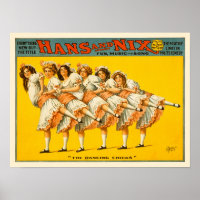 Las chicas bailarinas - Impresión de un teatro de