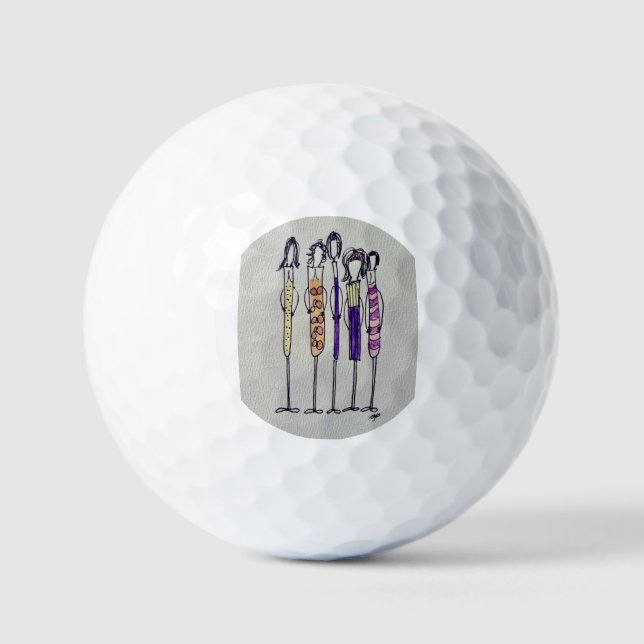 Las Chicas del Vino Pelotas de Golf (Anverso)