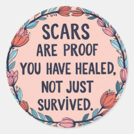 Las cicatrices son prueba de Pegatina