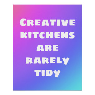 Las cocinas creativas raramente son Posters de pel