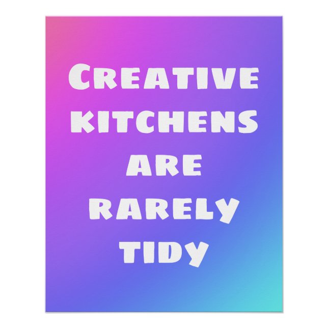 Las cocinas creativas raramente son Posters de pel (Anverso)