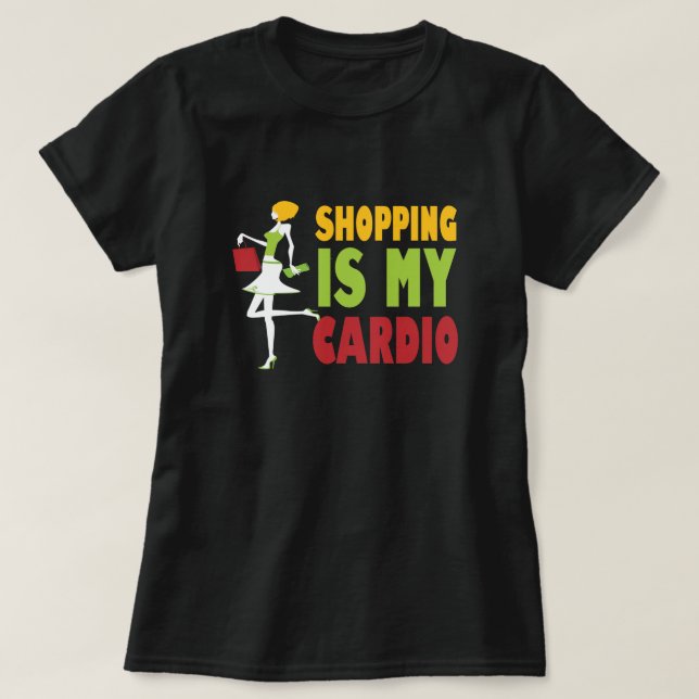 Las compras son mi camiseta divertida cardiia (Diseño del anverso)