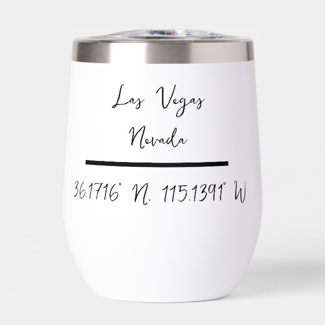 Las coordenadas de Las Vegas Nevada (Frente)