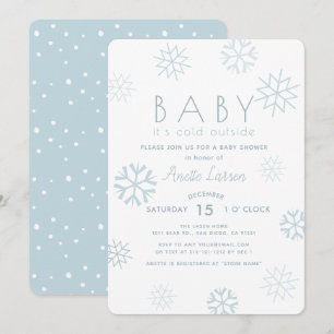 Las Copas De Nieve Beben Su Frío Afuera Invitación