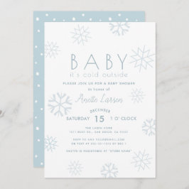 Las Copas De Nieve Beben Su Frío Afuera Invitación