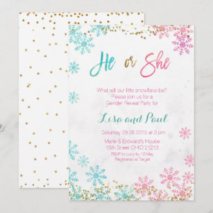 Las copas de nieve revelan la invitación