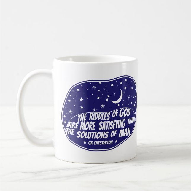 Las cribas de dios - taza de café de GK Chesterton (Izquierda)