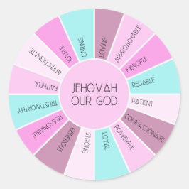 Las cualidades de Jehová nuestros pegatinas de Dio