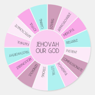 Las cualidades de Jehová nuestros pegatinas de Dio