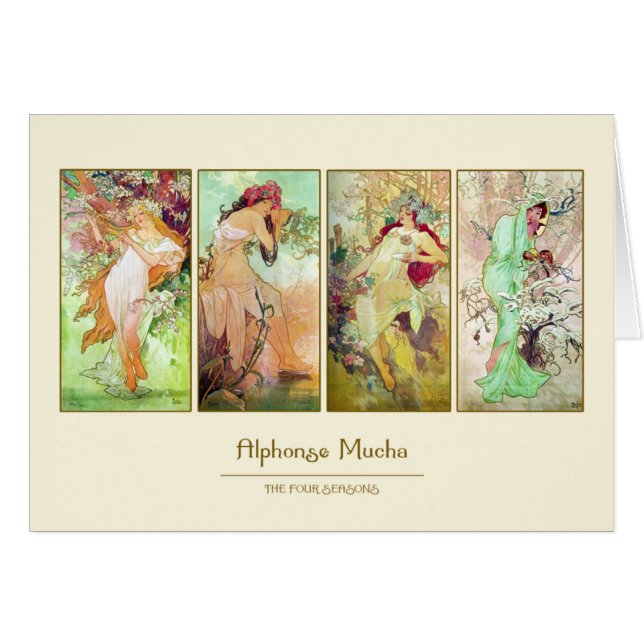 Las cuatro estaciones, Alfonso Mucha (Anverso (Horizontal))