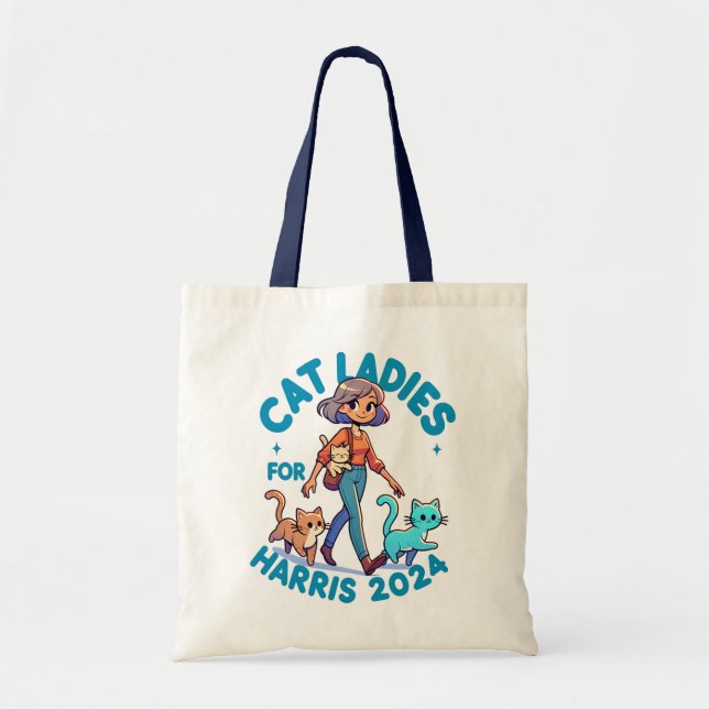 Las Damas De Gato Caminan Con La Bolsa De Tote De  (Frente)