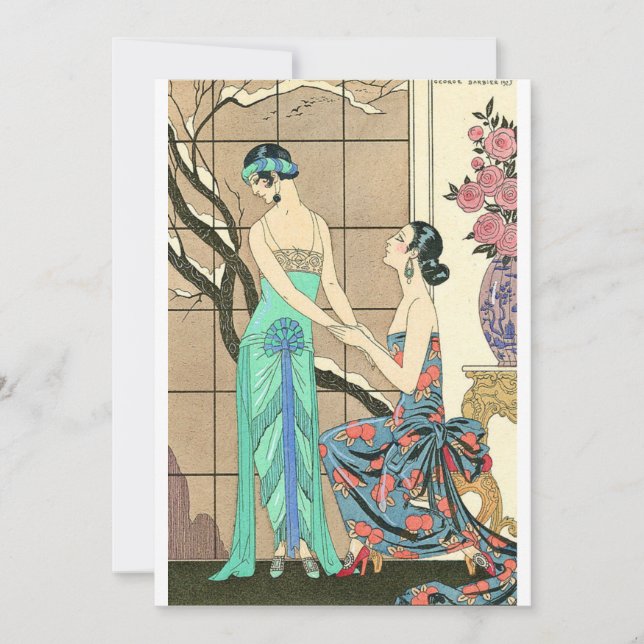 Las damas del Art Deco por las invitaciones de la  (Anverso)