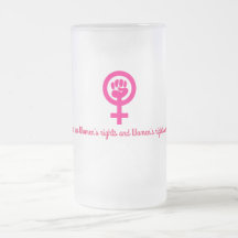 Las derechas de las mujeres son taza del vidrio